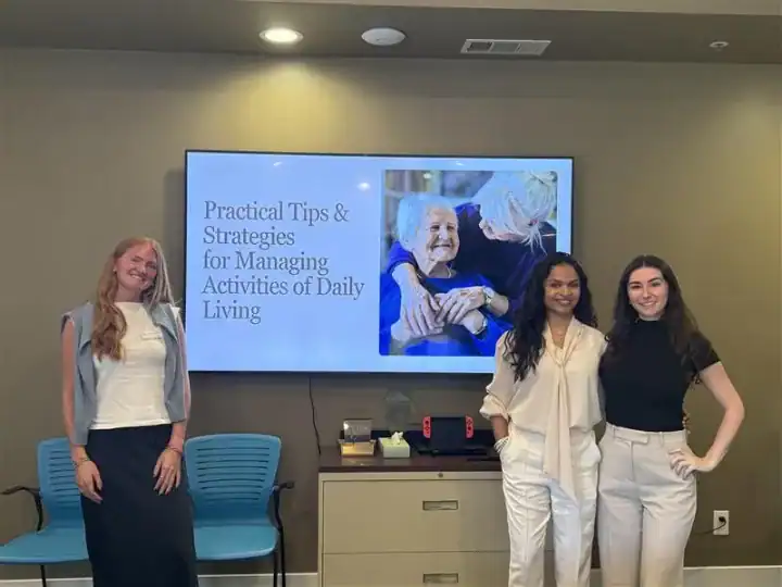 Neighborly advisors presenting caregiving tips with Cornerstone Caregiving